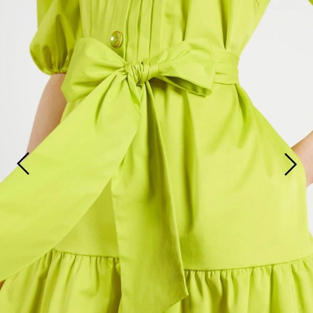Ted Baker Sofia Ruffle Mini Dress Bright Green Size 4 - Picture 3 of 16